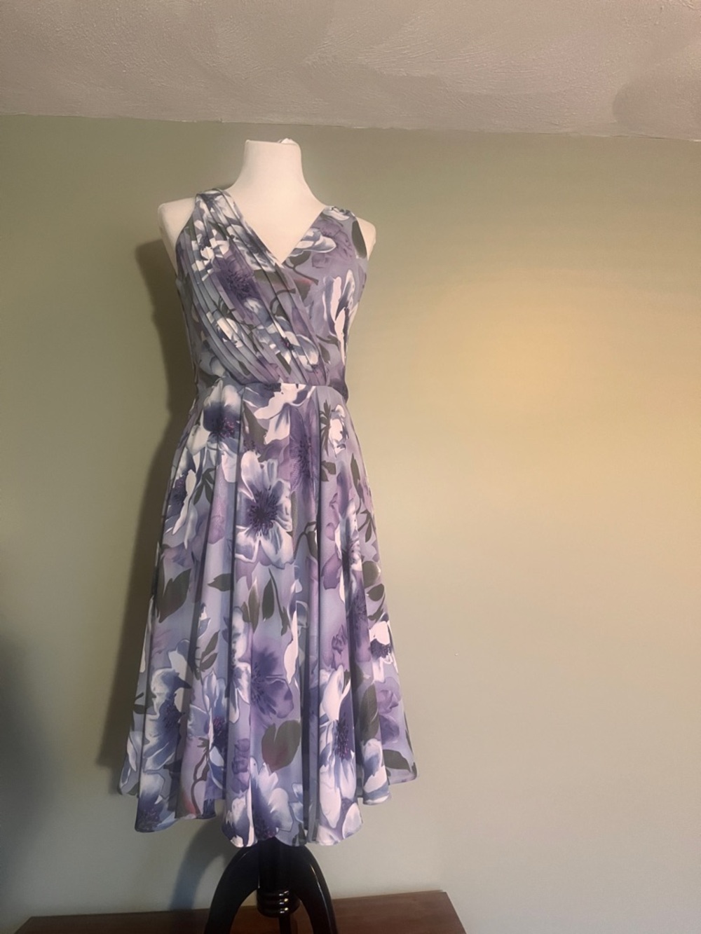 Lavender Floral Midi Dress